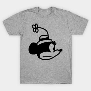 Steamboat Willie Cartoon Girl Mouse Portrait T-Shirt